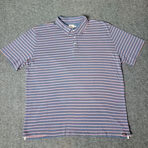 Faherty Men's Shirt Size 2XL Blue Pink Polo Striped Movement Long Sleeve Good Co